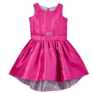 Mia Juliana Magenta Hi-Lo Shantung Party Dress  Size M 7/8 L 10/12 Magenta NWT